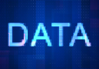Data network Internet Mobile icon technology blue background. Abstract digital machine learning with digital future design concept.