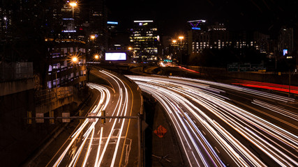 Fototapeta na wymiar Atlanta Traffic at Night