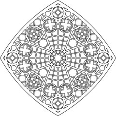 Rose Window, Fig. 9, square 2, triangular 1, framework