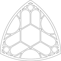 Rose Window, triangular 2, base, half 1, framework