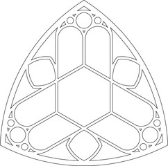 Rose Window, triangular 2, base, square 1, framework