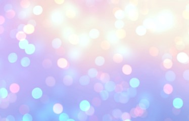 Background iridescent bokeh. Pink blue lilac gradient. Wonderful illustration. Blur texture glitter. Abstract template sparkles. Defocused pattern shimmer. 