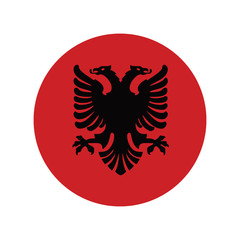 Flag of Albania. Vector illustration eps 10. - obrazy, fototapety, plakaty