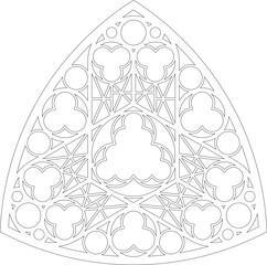Rose Window, triangular 2, round 1, framework