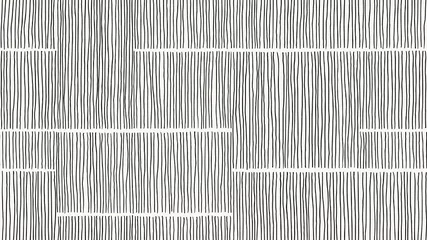 Wallpaper murals Vertical stripes Abstract seamless pattern, vertical line art ink drawing in black on light grey