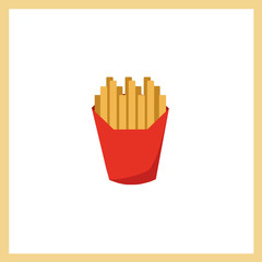 logo template design French fries crispy yummy for food company 