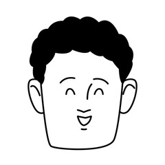 young man head avatar character