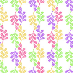 Seamless pattern nature plant.Botanical floral background.Design for home decor, fabric, carpet, wrapping.