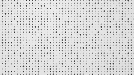 Dot white black pattern gradient texture background. Abstract  technology big data digital concept. 3d rendering.
