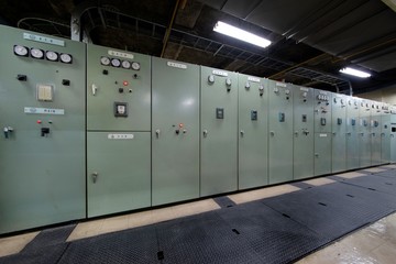 Switchgear switch panel in electrical room