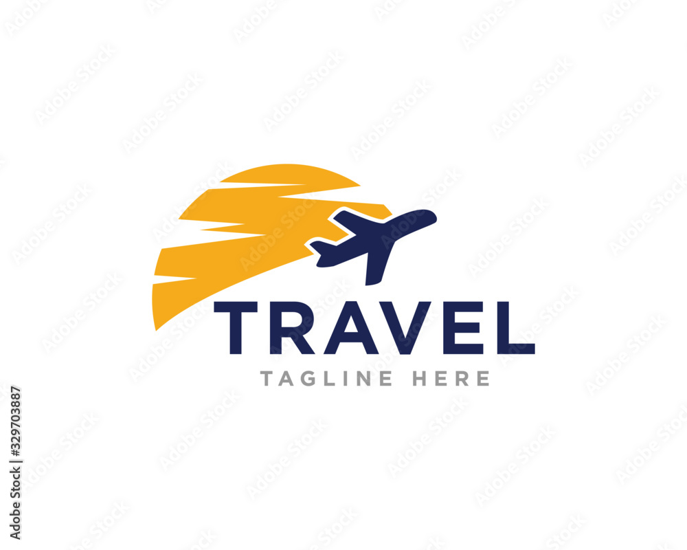 Wall mural travel logo icon design vector