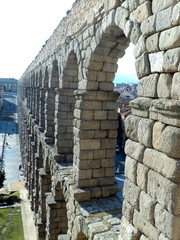 Cathedral of Segovia, Spain. Beautiful Gothic architecture against the blue sky.