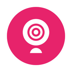 Webcam technology symbol on black and white