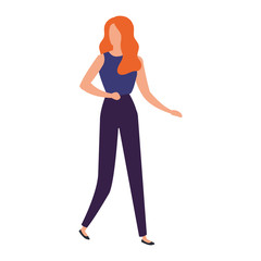Fototapeta na wymiar business woman elegant avatar character vector illustration design