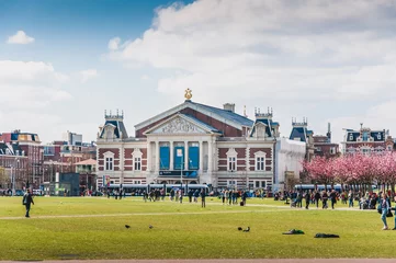 Fotobehang Museumplein with the Concertgebouw in Amsterdam © navarro raphael