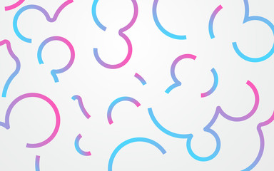 An irregular abstract background of colored arcs.