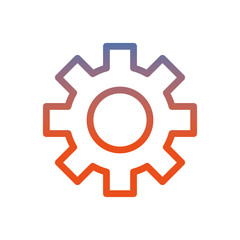 gear settings setup isolated icon