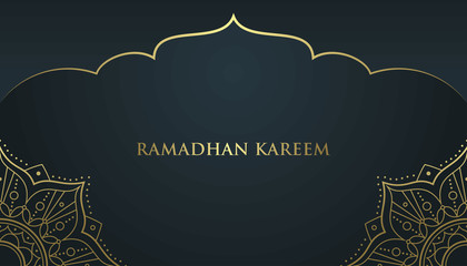 Ramadan Kareem Elegant design and luxury islamic background