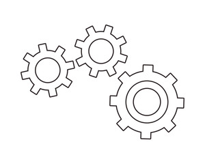 gears settings machine isolated icon