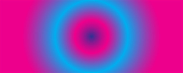 Bright purple, pink and blue radial circle neon multicolored illustration background panorama