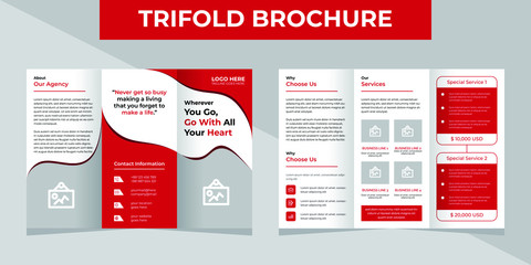 Creative travel trifold brochure