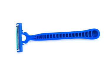 Razor blue-gray placed supine on white isolated on a white background.