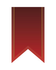 ribbon red medal isolated icon