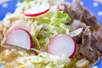 close up pozole