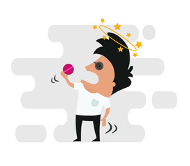 business man concept ,illustration icon for web design