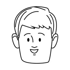 young man head avatar character