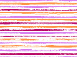 Hand drawn paint stripes fabric print seamless vector.