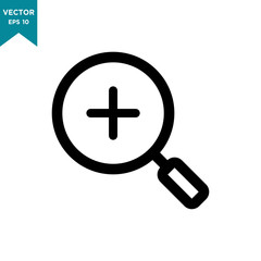 Fototapeta premium magnifying glass vector icon in trendy flat design 