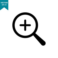 Obraz premium magnifying glass vector icon in trendy flat design 