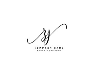 Letter MR handwrititing logo with a beautiful template