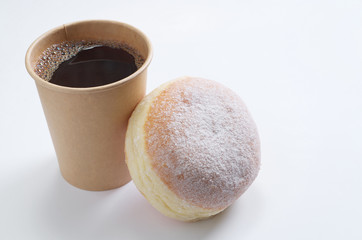 Donut and cup of coffee