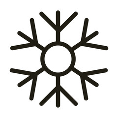 winter snowflake, line style icon