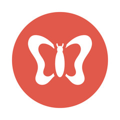beautiful butterfly , block and flat style icon