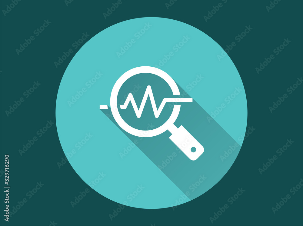 Poster monitoring icon for graphic and web design.
