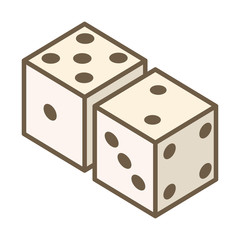 dice child toy block style icon