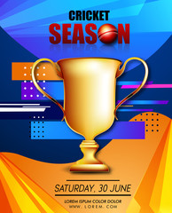 illustration of Cricket live with ball for Cricket Championship cricket sports background - Vector