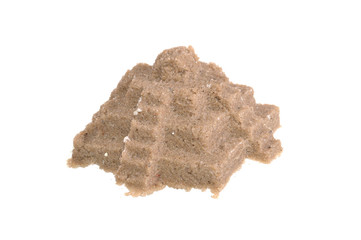 wet sand isolated on white background