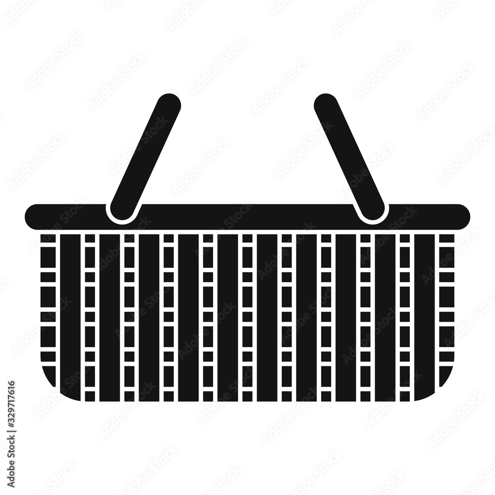 Poster wooden wicker icon. simple illustration of wooden wicker vector icon for web design isolated on whit