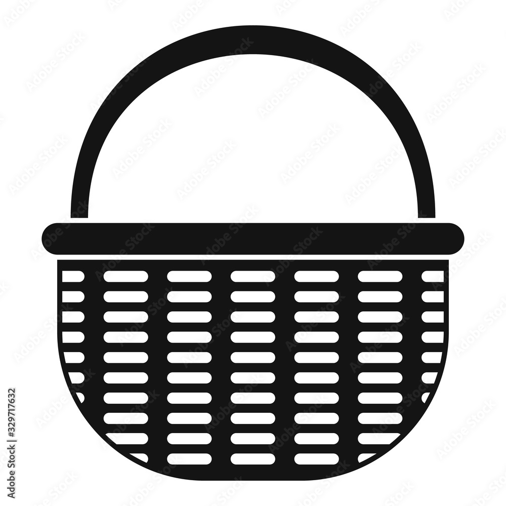 Poster bamboo wicker icon. simple illustration of bamboo wicker vector icon for web design isolated on whit
