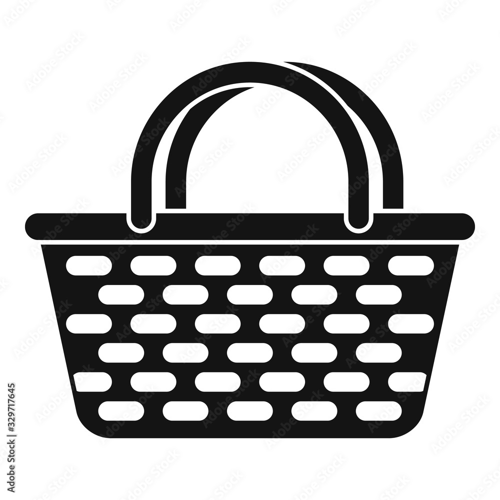Poster easter wicker icon. simple illustration of easter wicker vector icon for web design isolated on whit