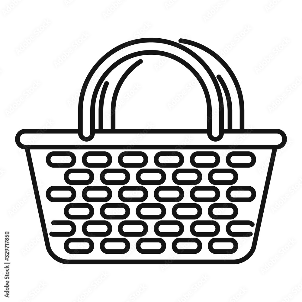 Aufkleber easter wicker icon. outline easter wicker vector icon for web design isolated on white background