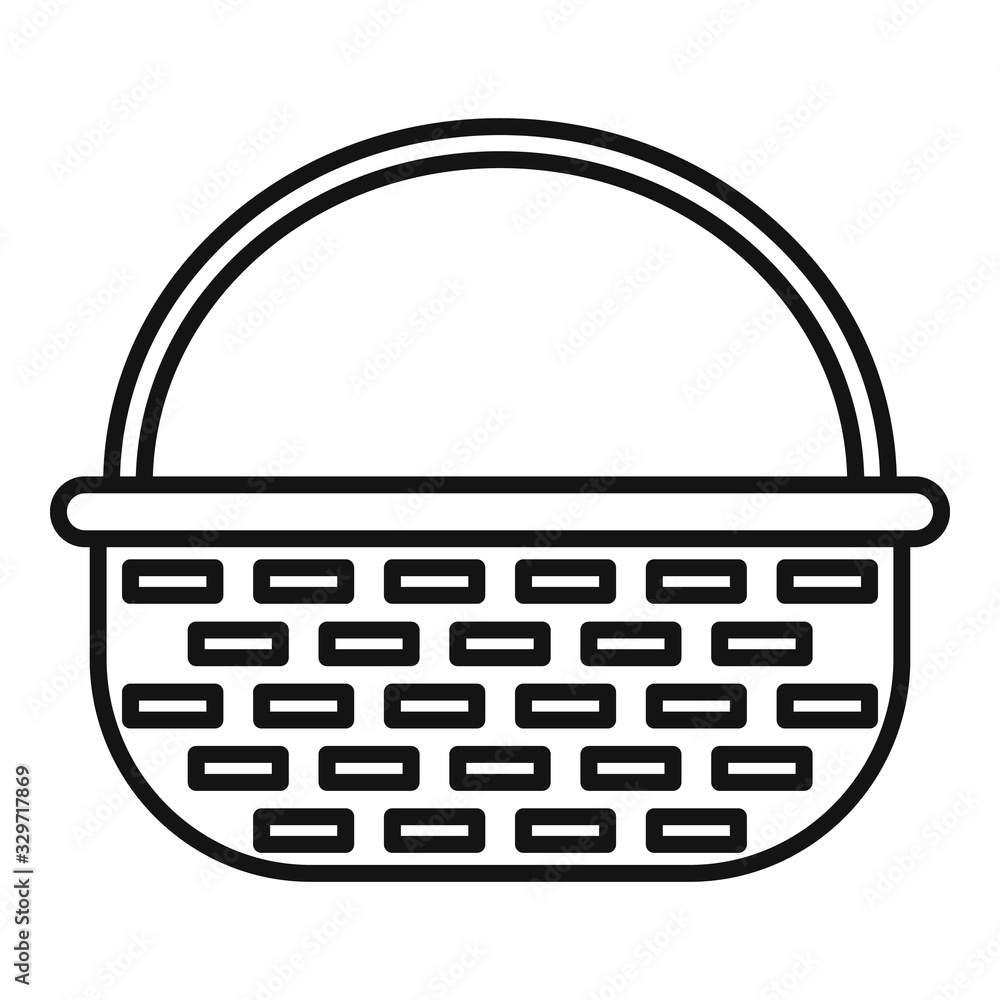 Poster decoration wicker icon. outline decoration wicker vector icon for web design isolated on white backg