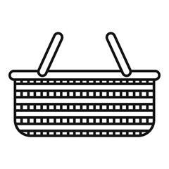 Handle wicker icon. Outline handle wicker vector icon for web design isolated on white background