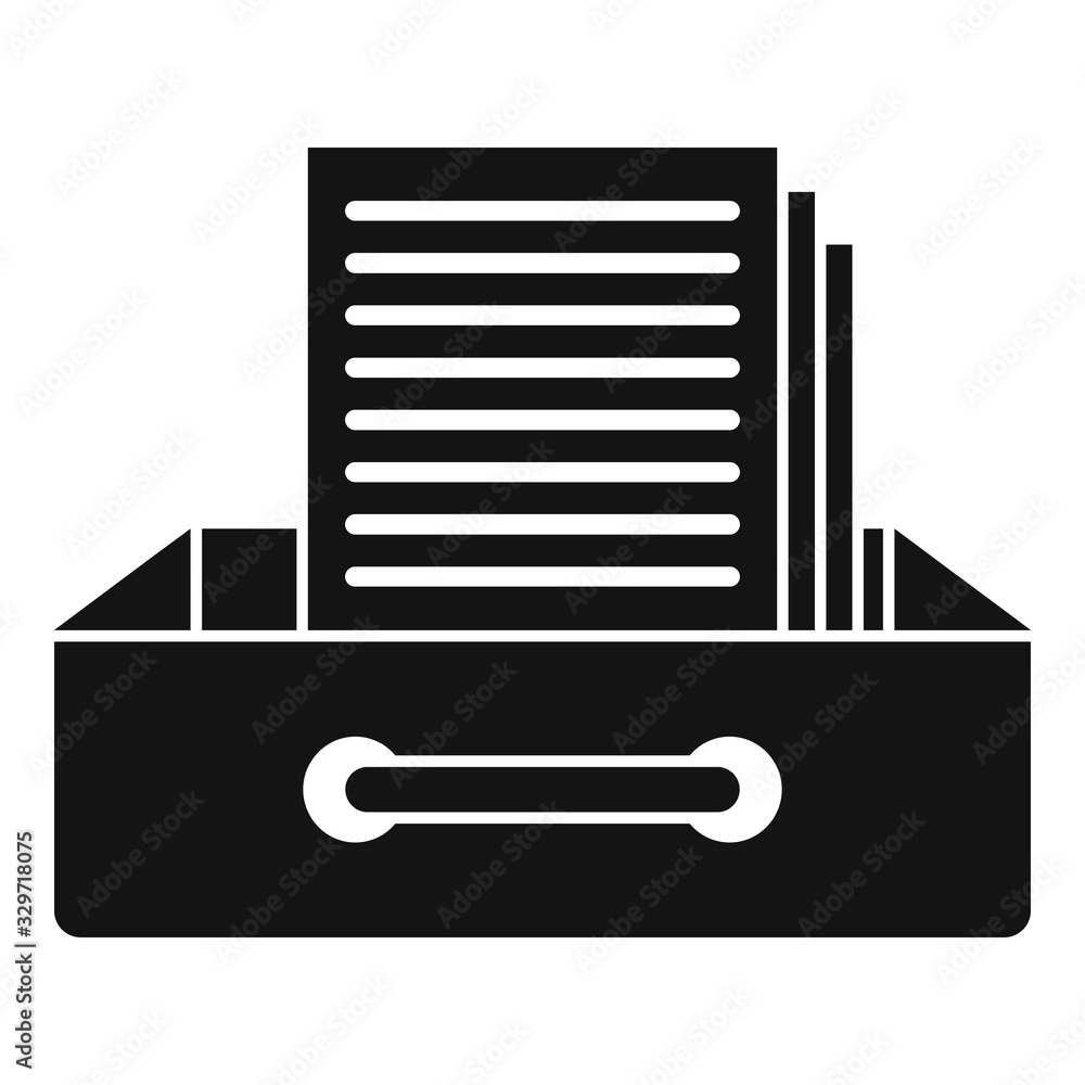 Poster request archive folder icon. simple illustration of request archive folder vector icon for web desig