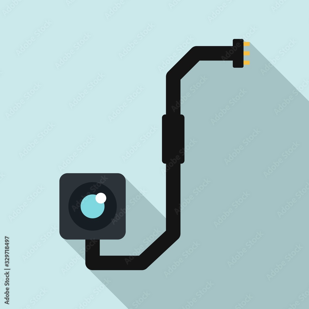 Aufkleber broken phone camera icon. flat illustration of broken phone camera vector icon for web design