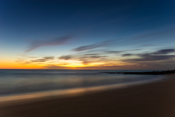 Fototapeta na wymiar beautiful sky over the ocean before sunrise